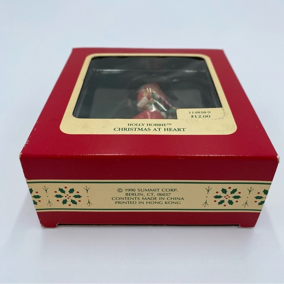 Vintage 1990 Carlton Cards Heirloom Holly Hobbie Christmas At Heart Ornament - Picture 5 of 7